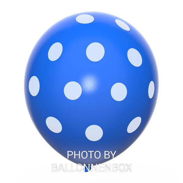 blauwe ballonnen met stippen