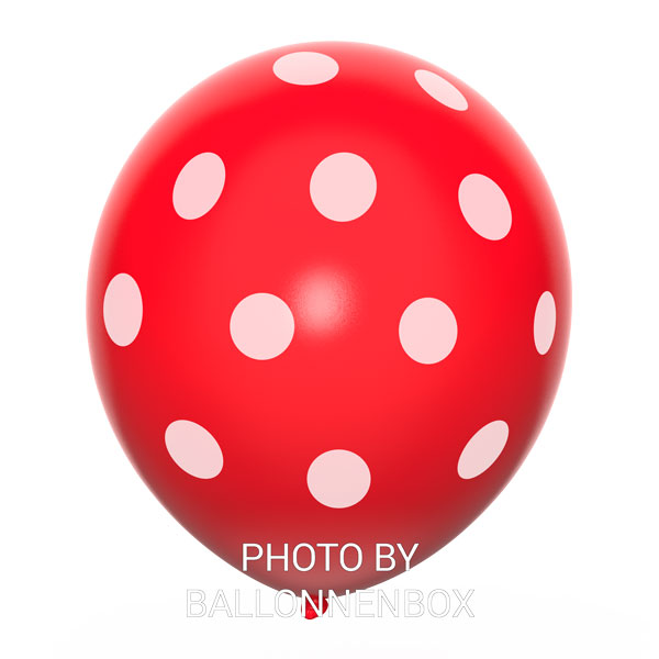 Geruststellen schieten inhalen Rode ballonnen met stippen – Ballonnenbox