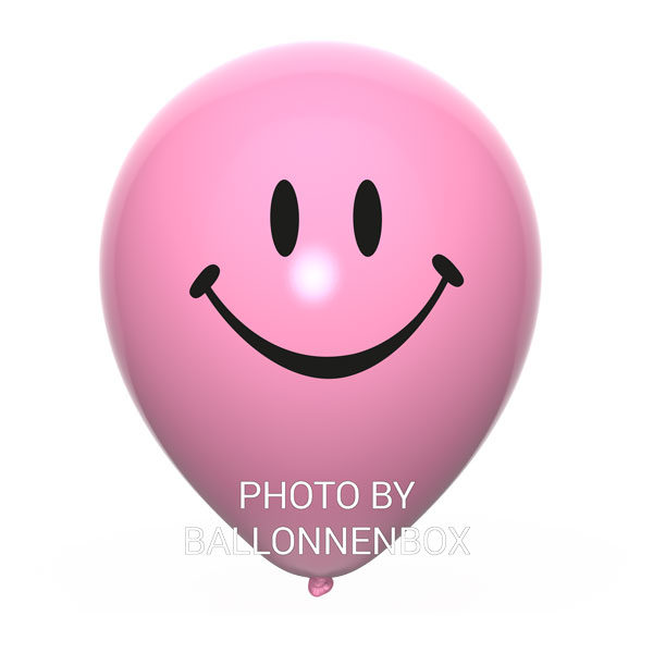 roze smiley ballonnen