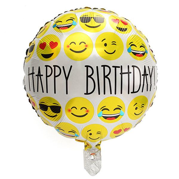 happy birthday smiley ballon