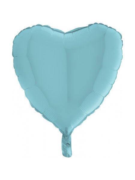 folieballon hart lichtblauw