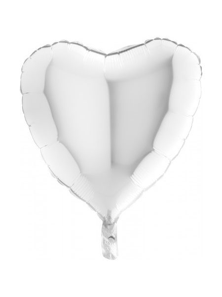 folieballon hart wit