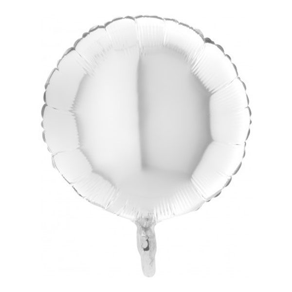 Folieballon rond wit