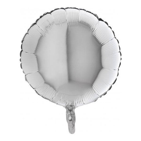 Folieballon rond zilver