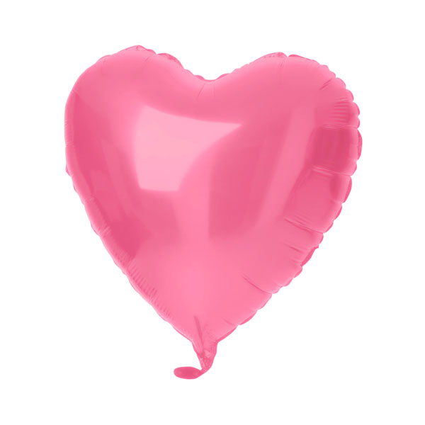 folieballon hart roze