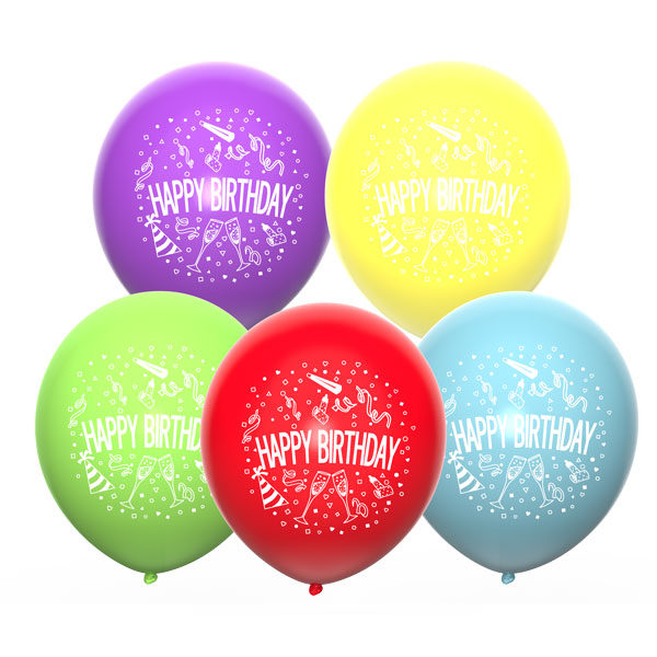 Happy birthday set a ballonnen