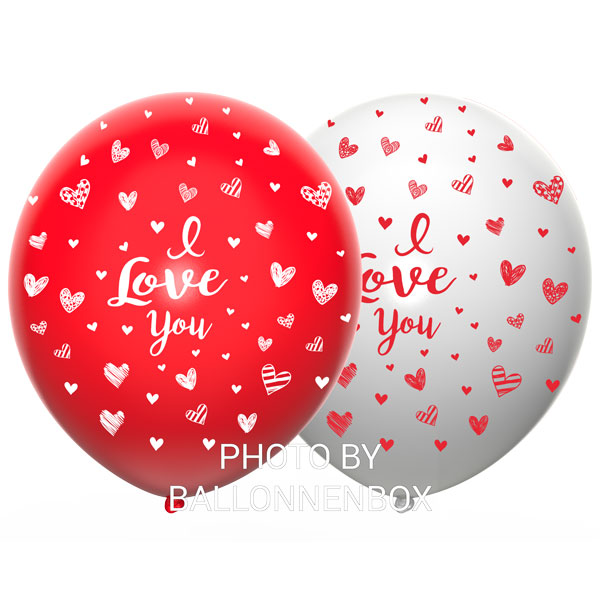 Zeker Maakte zich klaar omvatten Love you ballonnen rood wit – Ballonnenbox