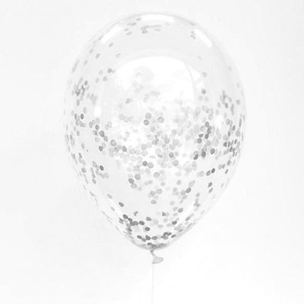 confetti ballonnen zilver