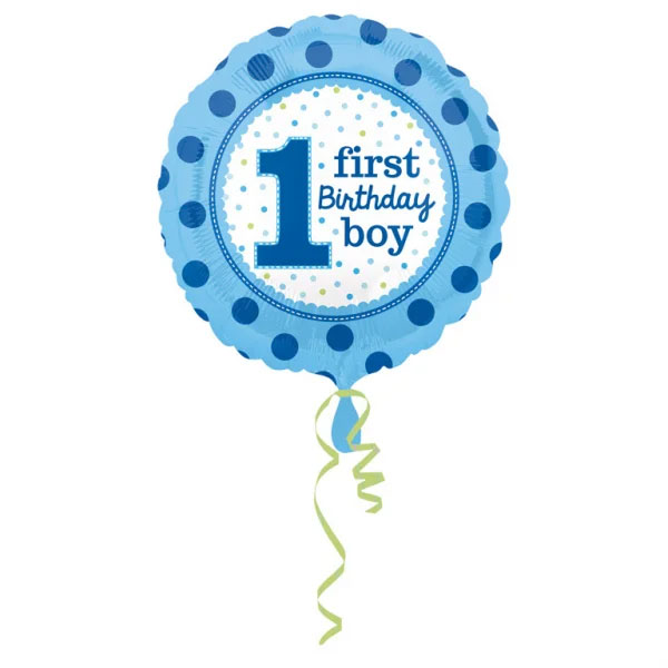 folieballon first birthday boy