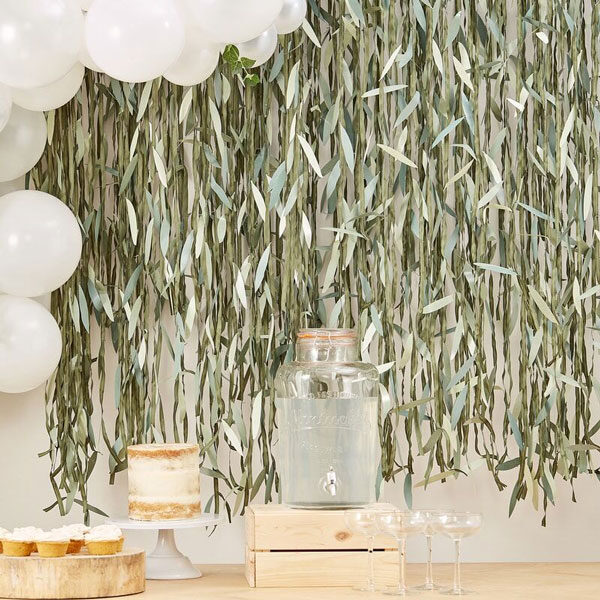 backdrop bladeren botanical babyshower