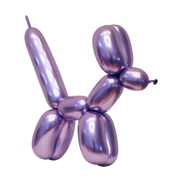 paarse chrome modelleerballonnen