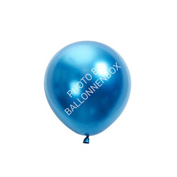 chrome blauwe ballonnen 13cm