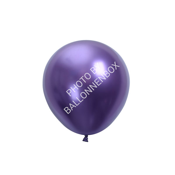 chrome paarse ballonnen 13cm