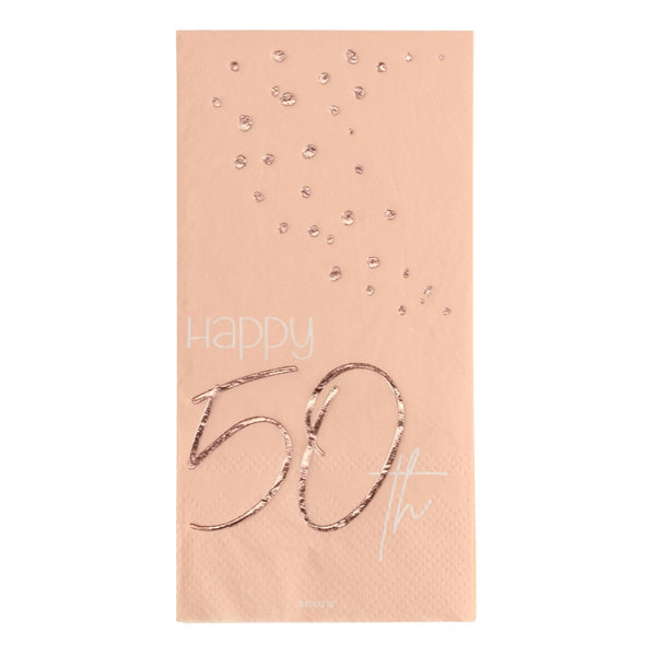 servetten 50 jaar elegant lush blush