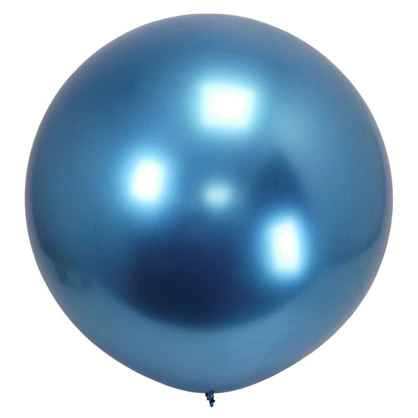 grote chrome blauwe ballonnen