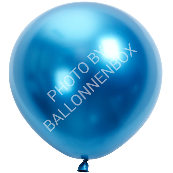 grote chrome blauwe ballonnen