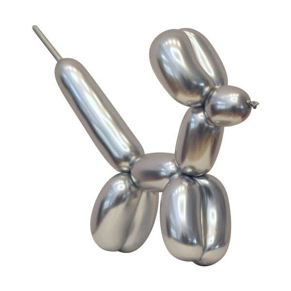 zilveren chrome modelleerballonnen